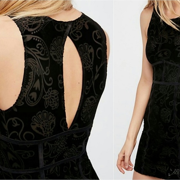 Free People Burnout Cutout Black Bodycon - Picture 3 of 8